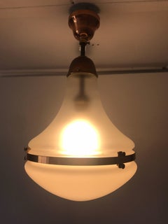 German Art Nouveau Jugendstil Siemens Luzette Pendant Lamp by Peter Behrens
