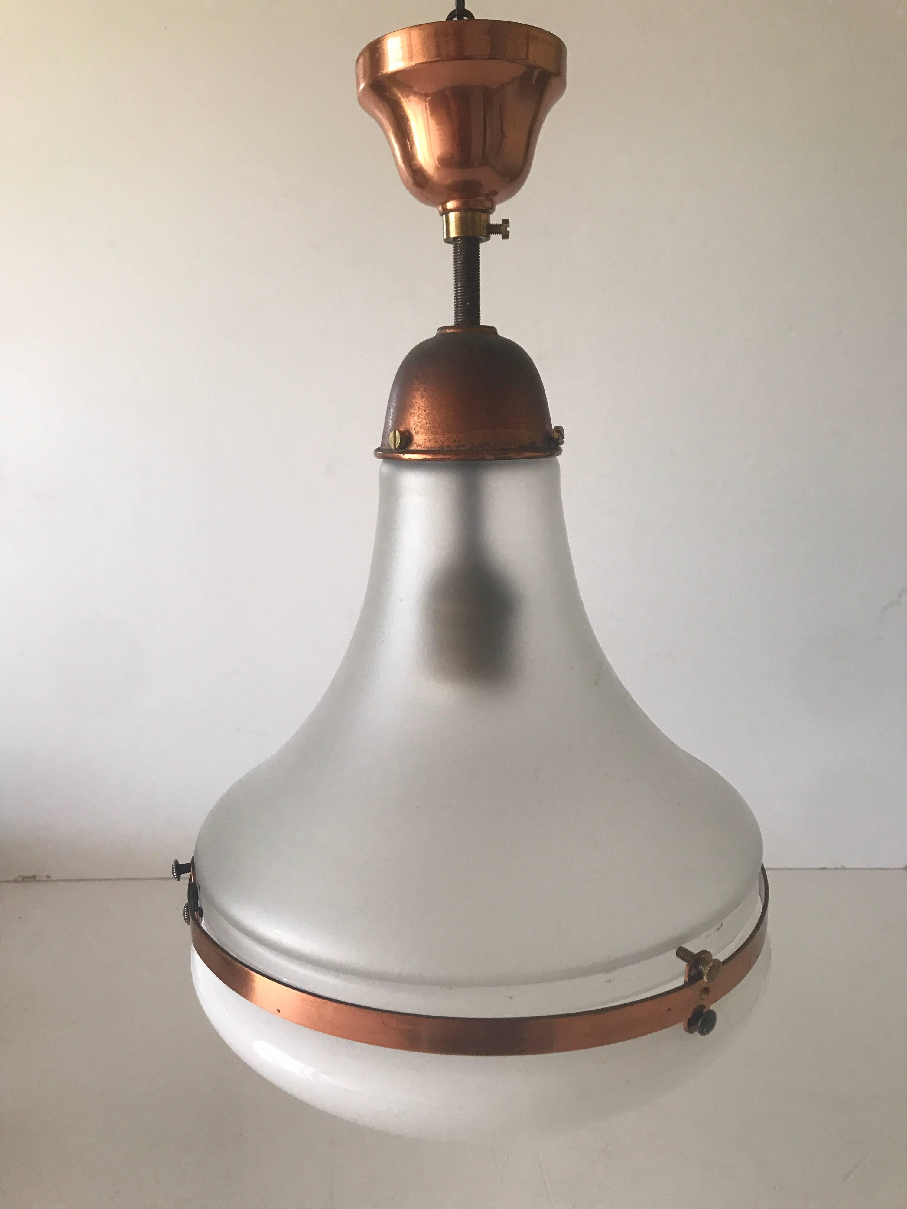 Early 20th Century German Art Nouveau Jugendstil Siemens Luzette Pendant Lamp by Peter Behrens For Sale