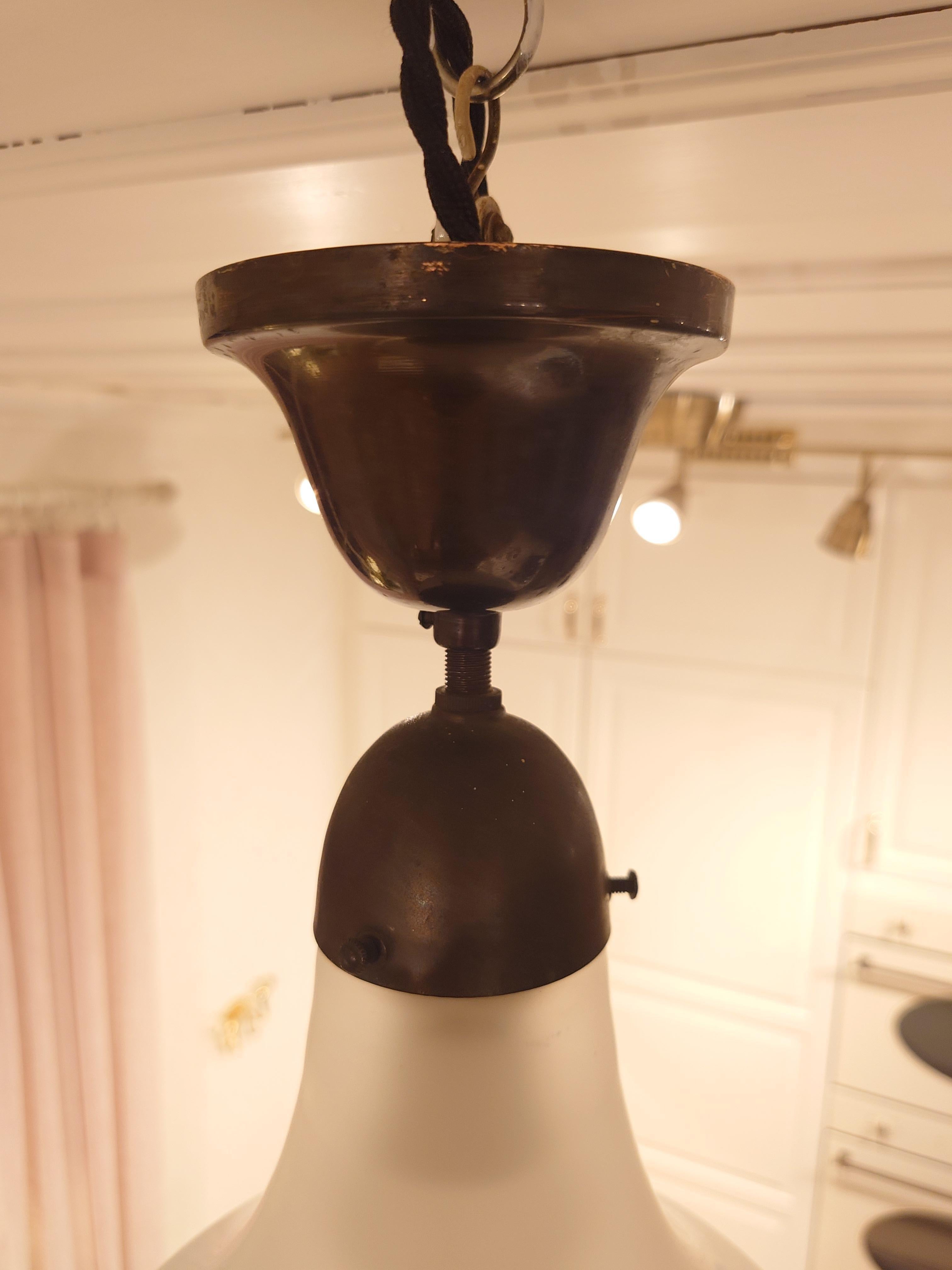 German Art Nouveau Jugendstil Siemens Luzette Pendant Lamp by Peter Behrens For Sale 1