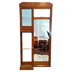 German Art Nouveau Oakwood Wall Coat Rack
