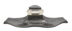 German Art Nouveau Pewter Inkwell