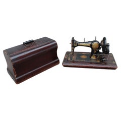 Used German Art Nouveau Portable Sewing Machine 1890 JONES 