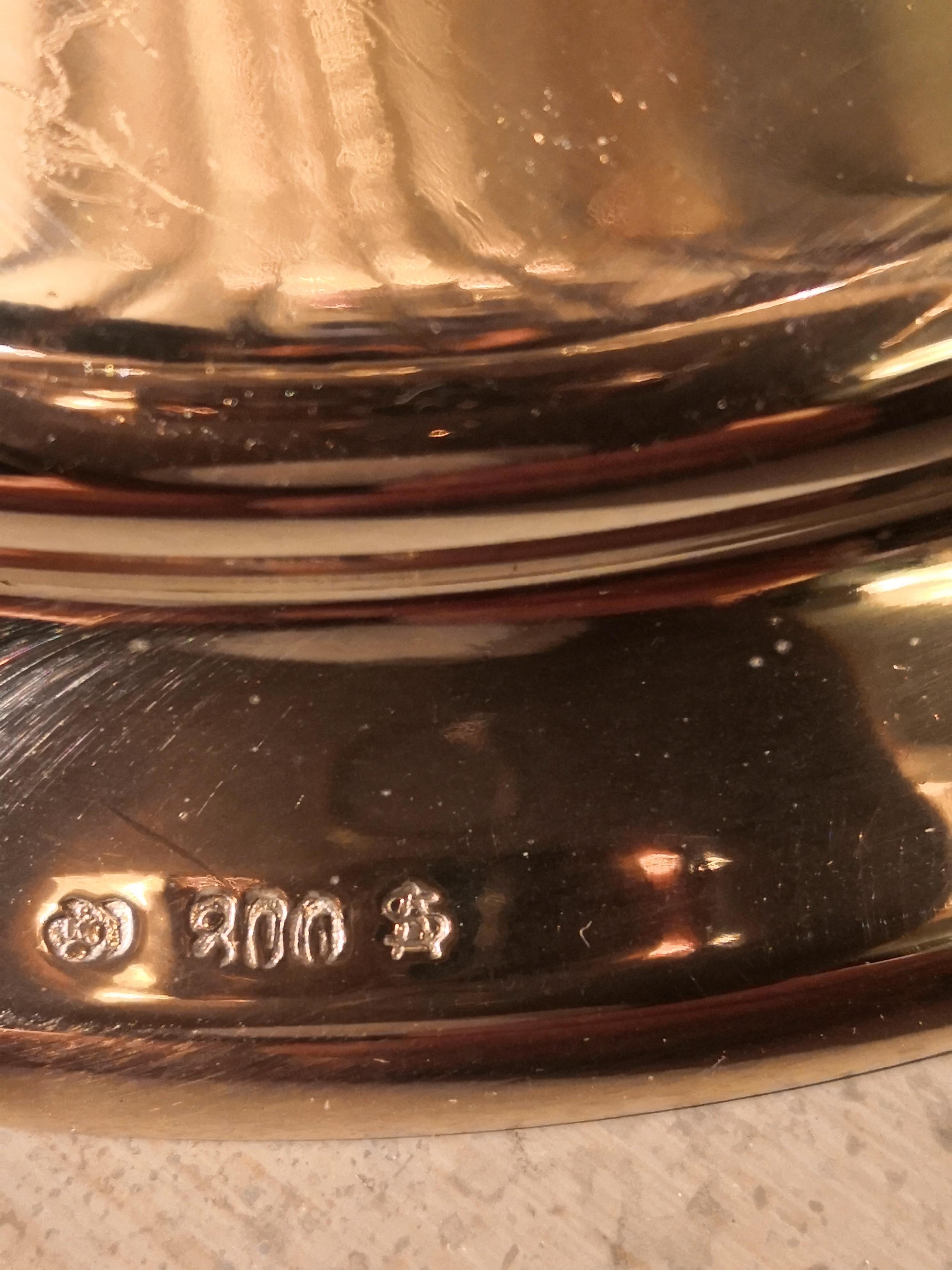 German Art Nouveau Silver Centerpiece Bowl 1