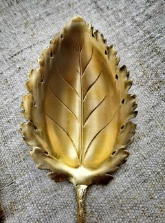 German Art Nouveau Silver Gilded Salad Cutlery