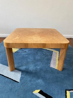 German Artdeco Oak Root Wood Veneer Modernist Coffee Table by Bruno Paul 1920s