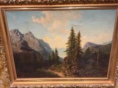 "Mountain Landscape with Pines”