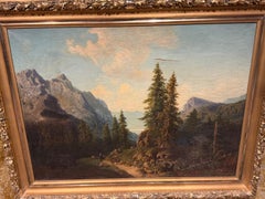 "Mountain Landscape with Pines”
