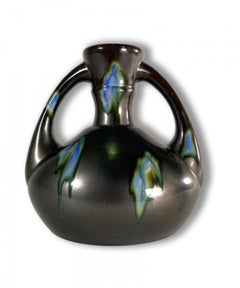 German Arts and Crafts Ceramic Two Handled Vase