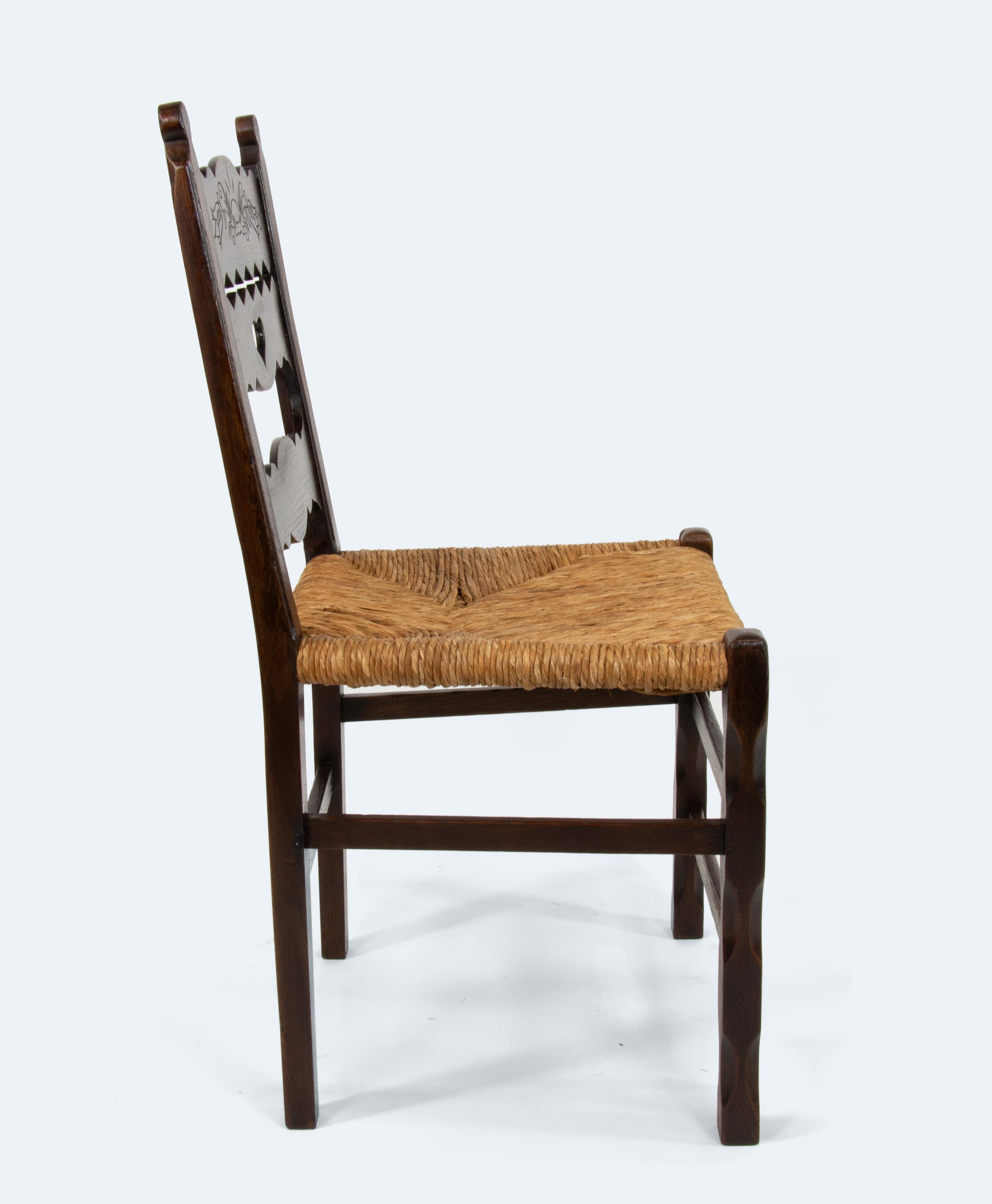 German Arts and Crafts Chair Model No. 21 by Frido Witte, around 1908 In condizioni buone in vendita a Reichenschwand, DE