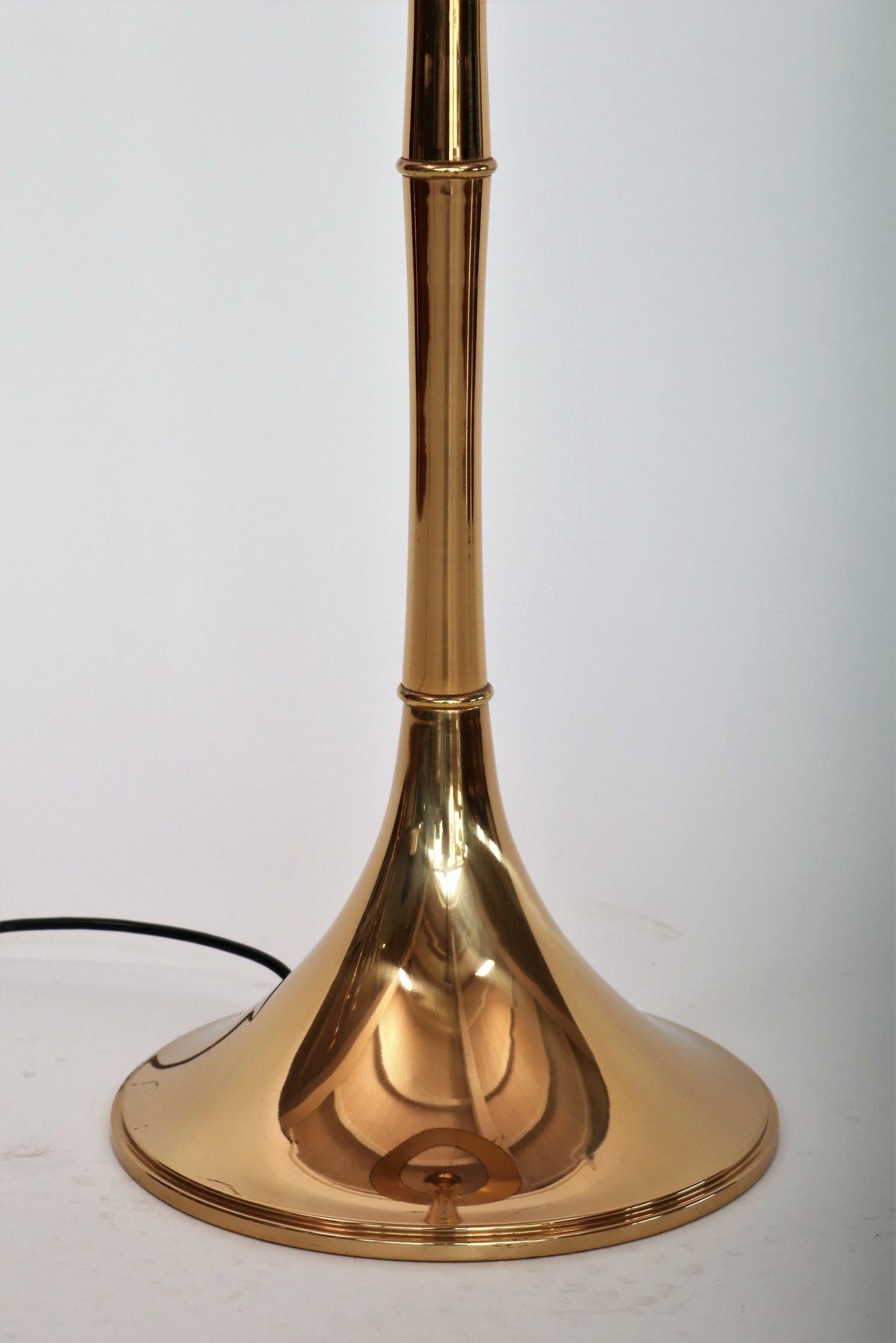 German Bamboo Floor Lamp in Brass by Ingo Maurer, 1960s 7