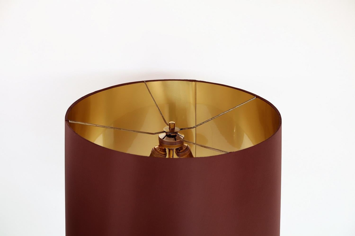 German Bamboo Floor Lamp in Brass by Ingo Maurer, 1960s 1