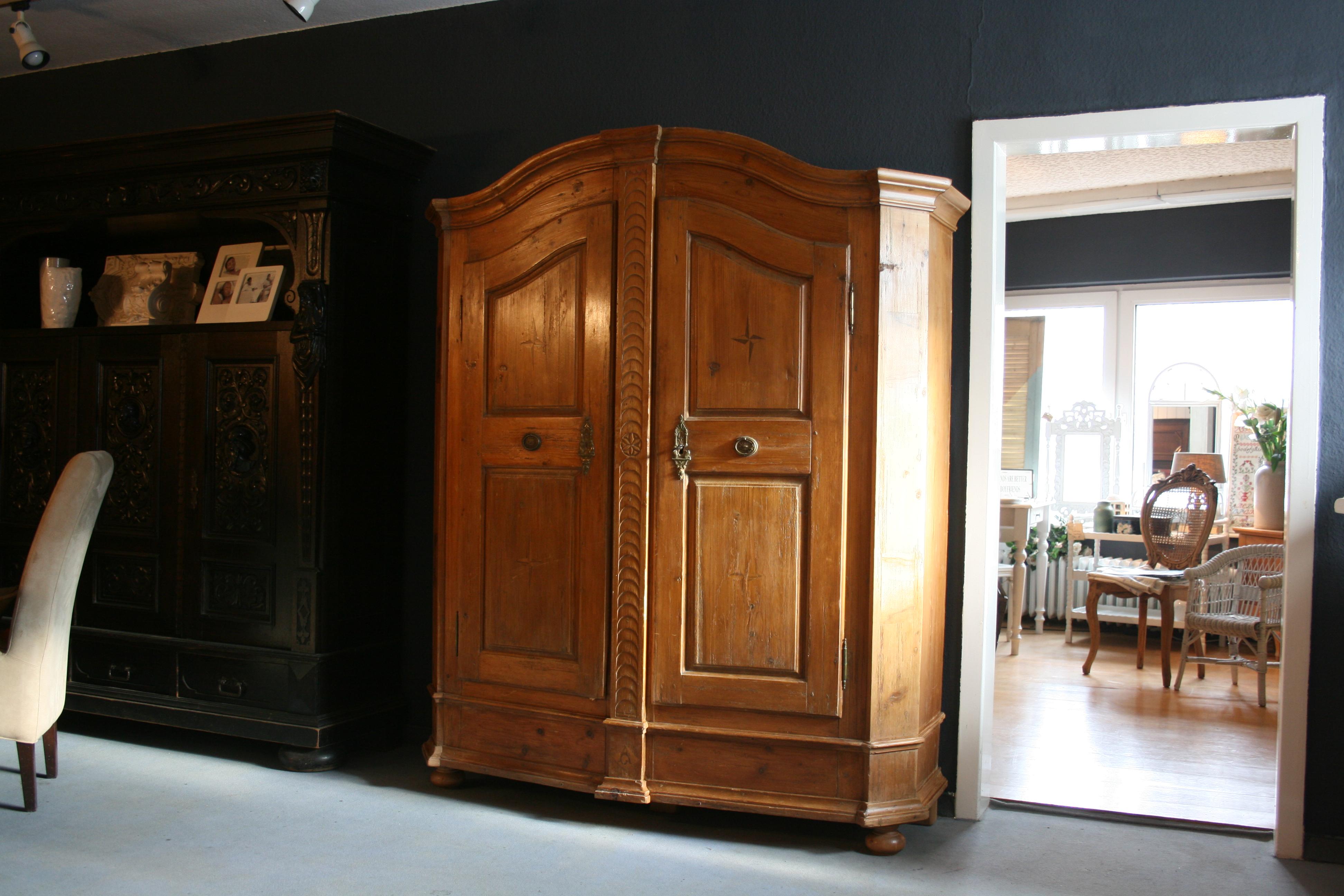 Wood German Baroque Bodensee Armoire, Pine, 18th Century