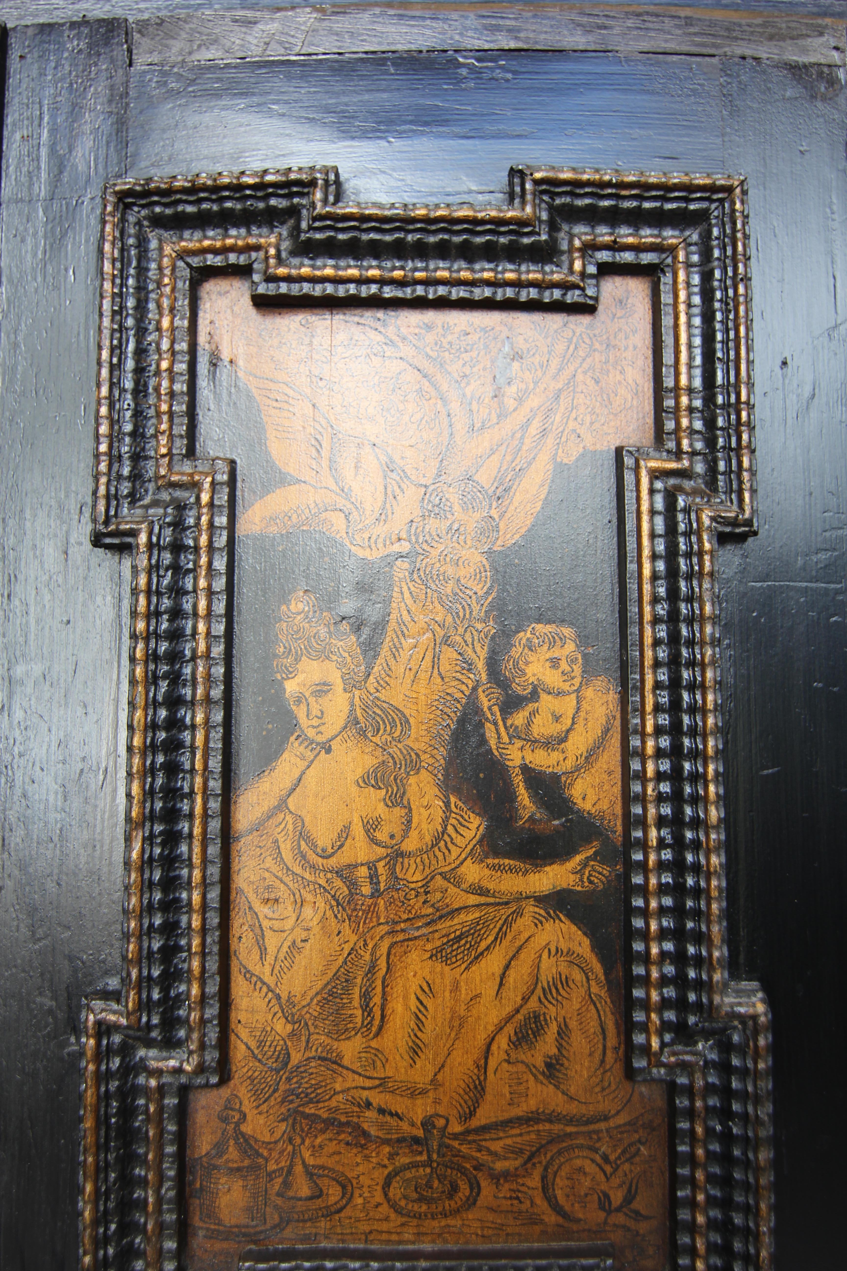 Cabinet baroque allemand sur Stand en métal en vente 4
