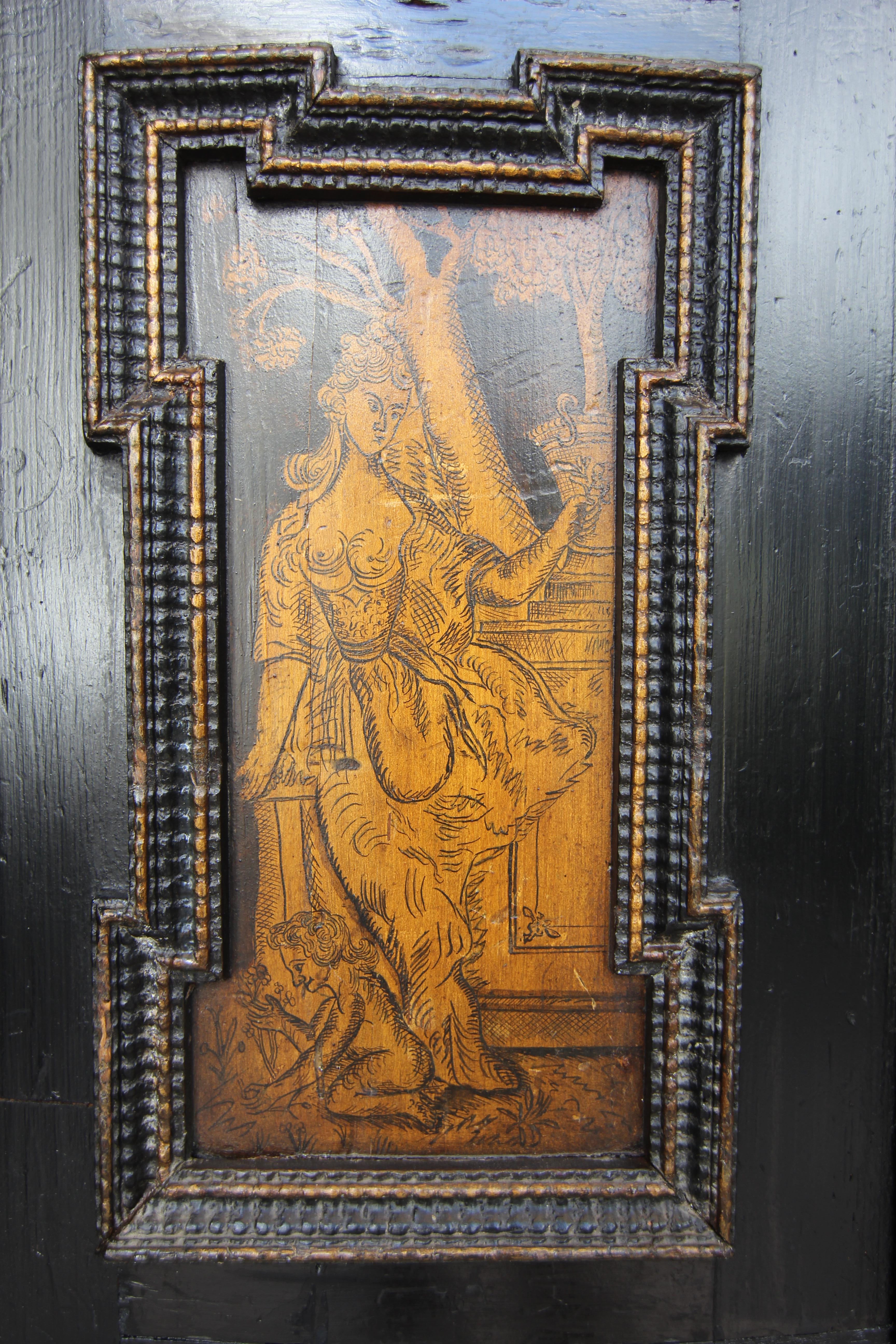 Cabinet baroque allemand sur Stand en métal en vente 6