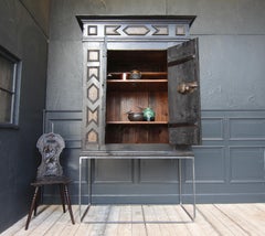 German Baroque Cabinet on Metal Stand