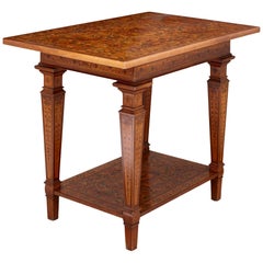 German Baroque Centre Table with Marquetry Inlays