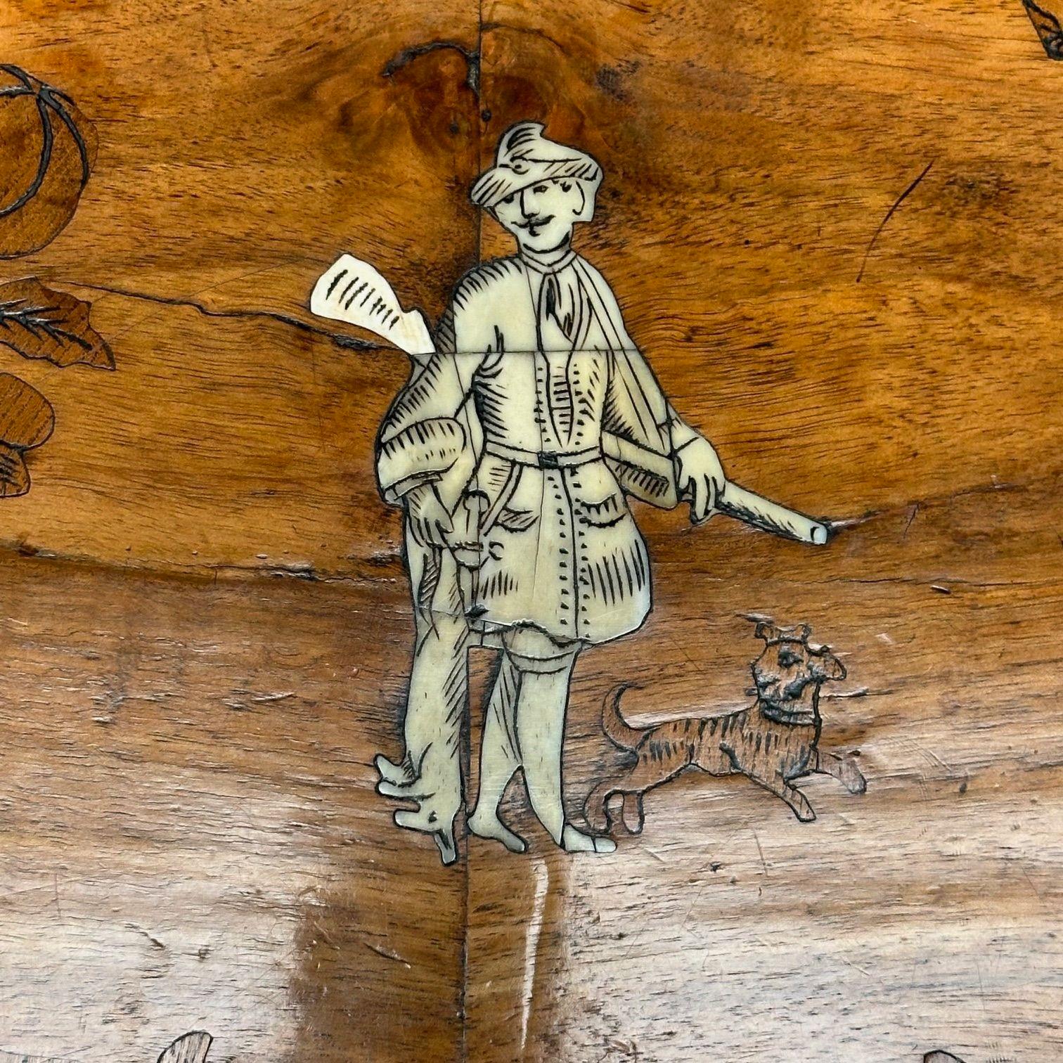 Meuble de rangement/commode baroque allemand marqueté de bois fruitier, Gulc Nachi en vente 4