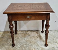German Baroque Style Circasian Walnut and Walnut Work Table