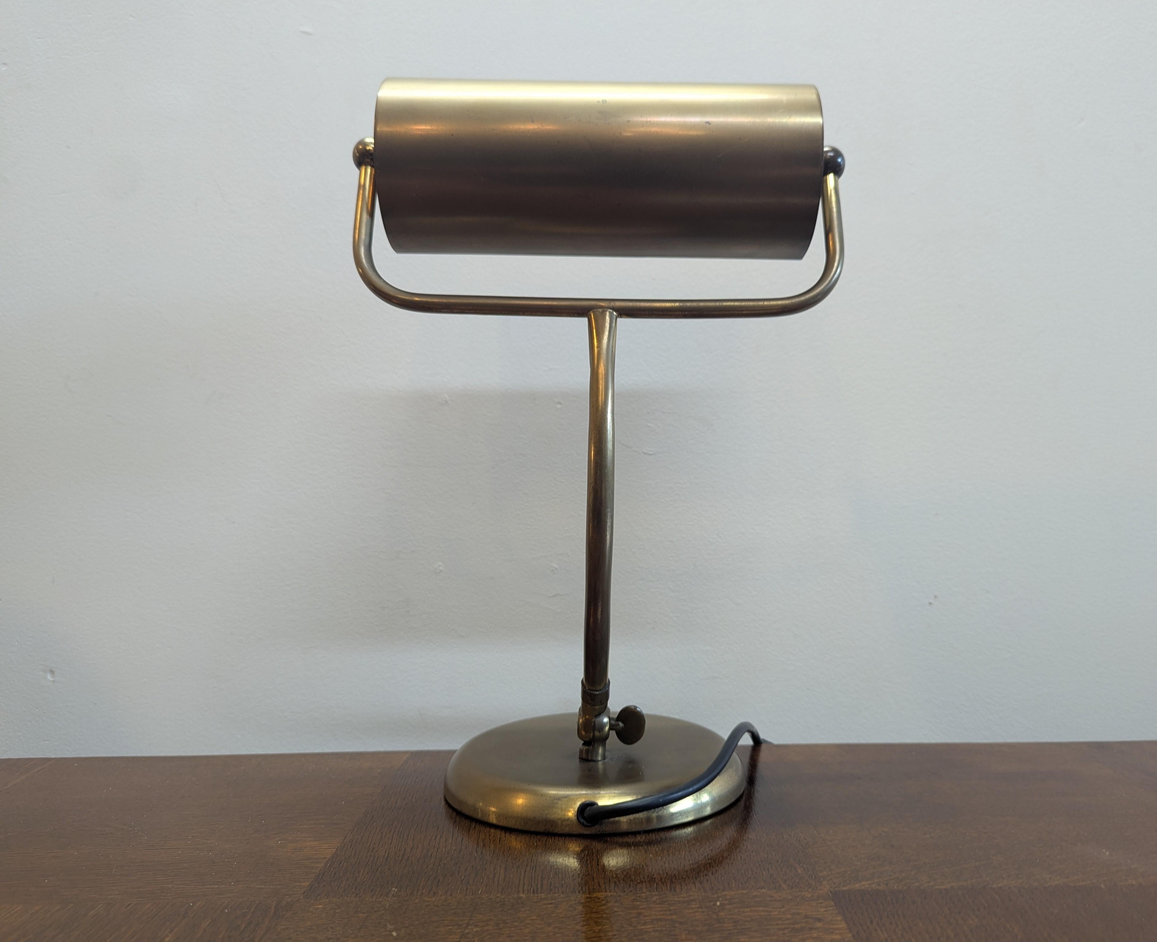 German Bauhaus Adjustable Bankers Lamp attributed Midgard For Sale 8