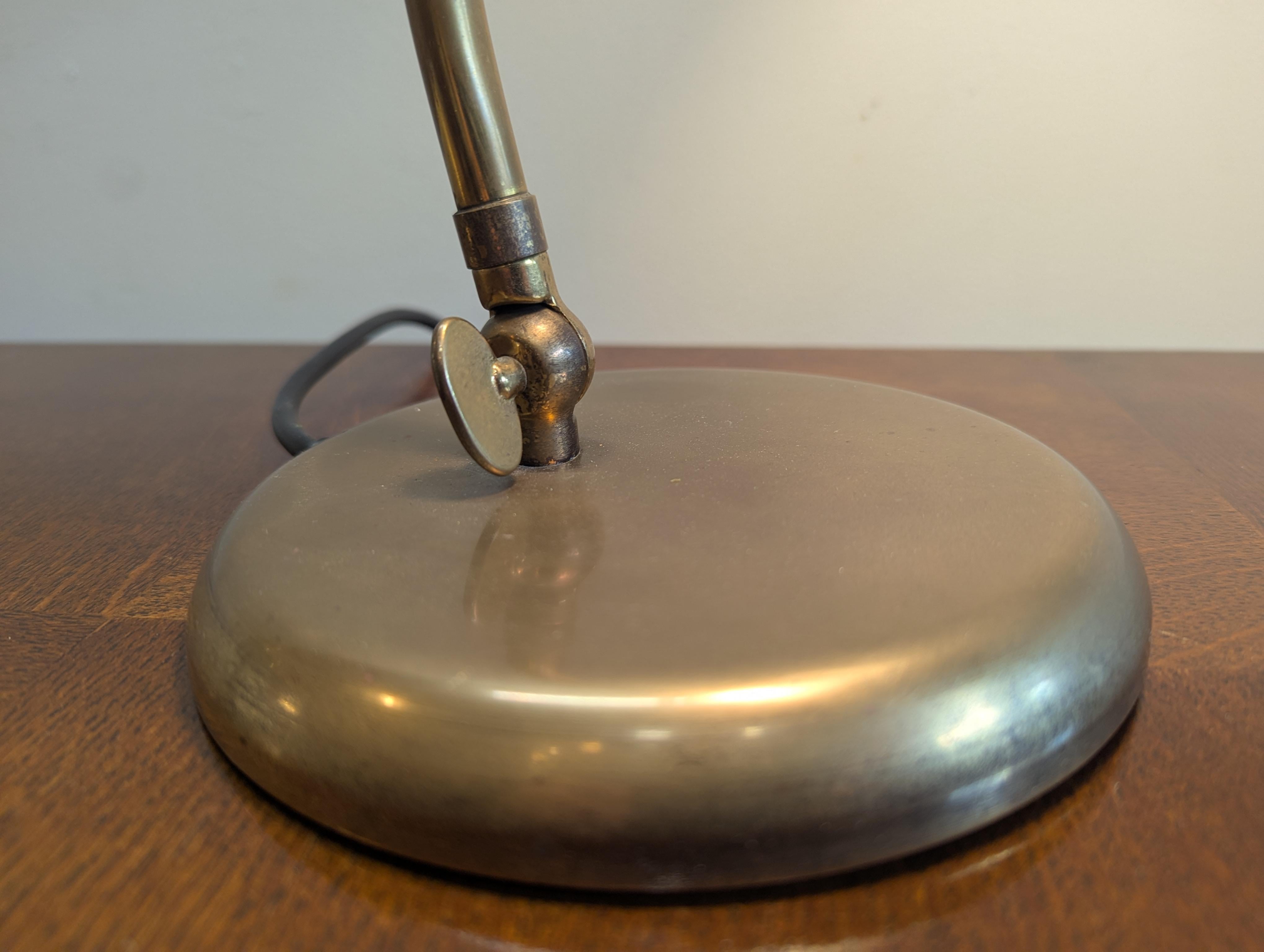 Mid-20th Century German Bauhaus Adjustable Bankers Lamp attributed Midgard For Sale
