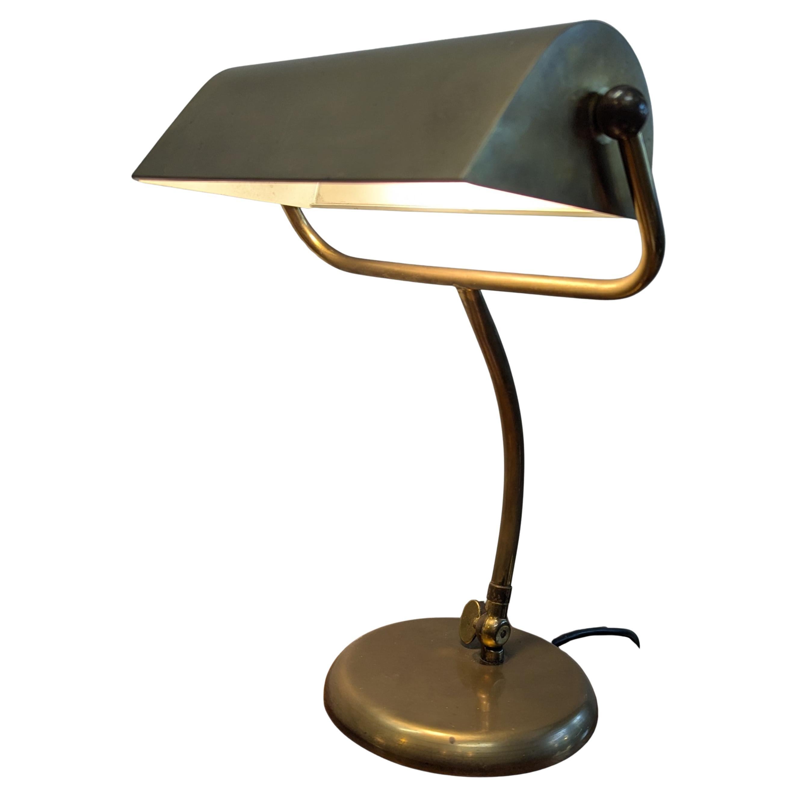 German Bauhaus Adjustable Bankers Lamp attributed Midgard For Sale