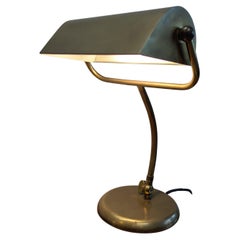 German Bauhaus Adjustable Bankers Lamp attributed Midgard