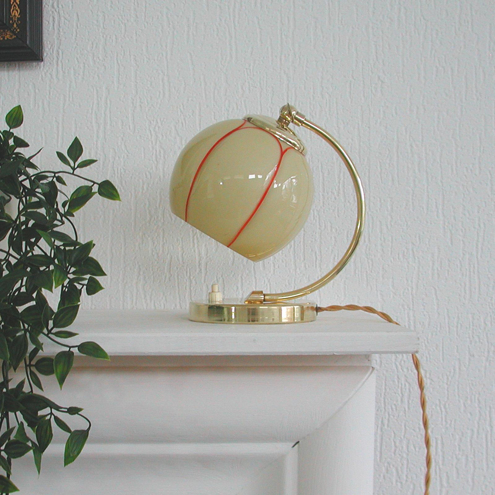 German Bauhaus Art Deco Brass and Opaline Table Lamp, 1930s 11