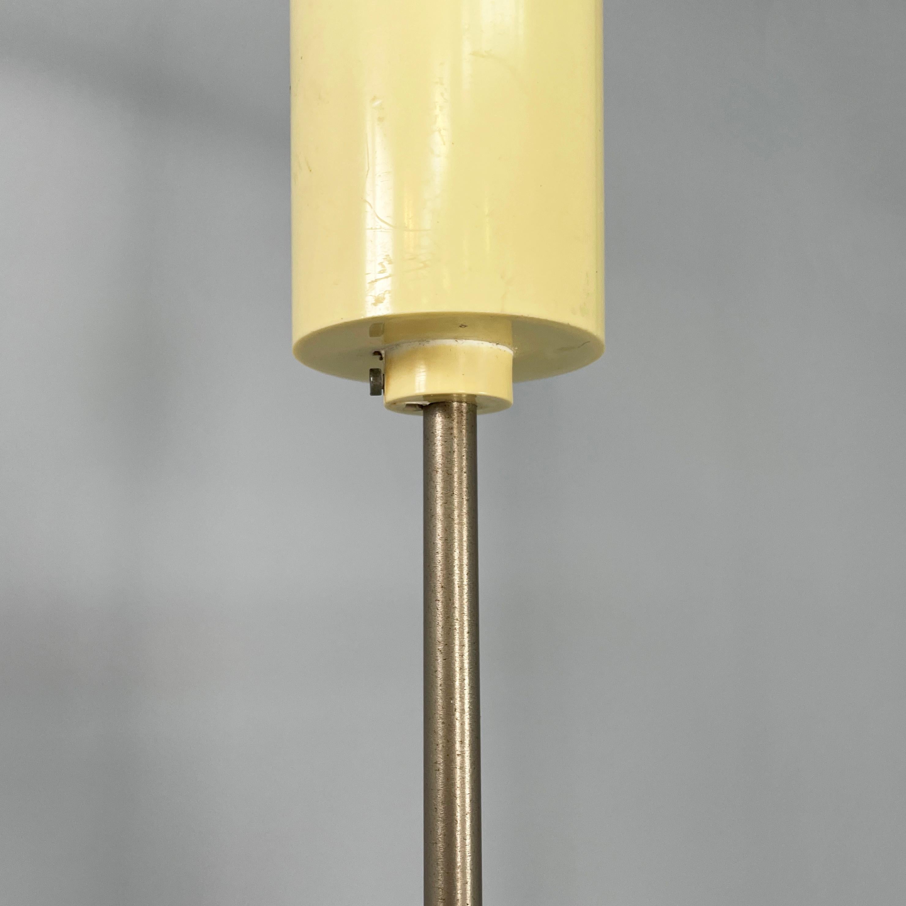 German Bauhaus Chandelier in opaline glass, white plastic and metal, 1920s For Sale 10
