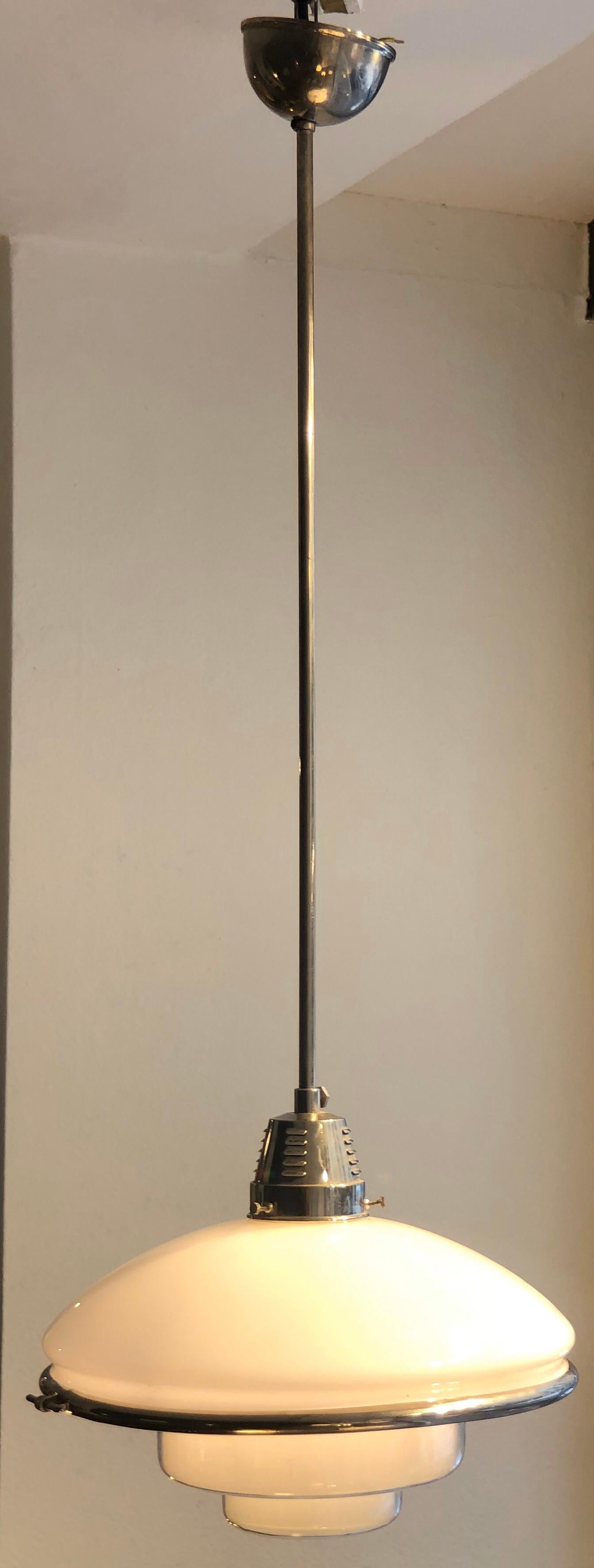 German Bauhaus Design Sistrah Pendant Lamp by Otto Müller, 1931 For Sale 4