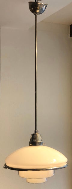 German Bauhaus Design Sistrah Pendant Lamp by Otto Müller, 1931