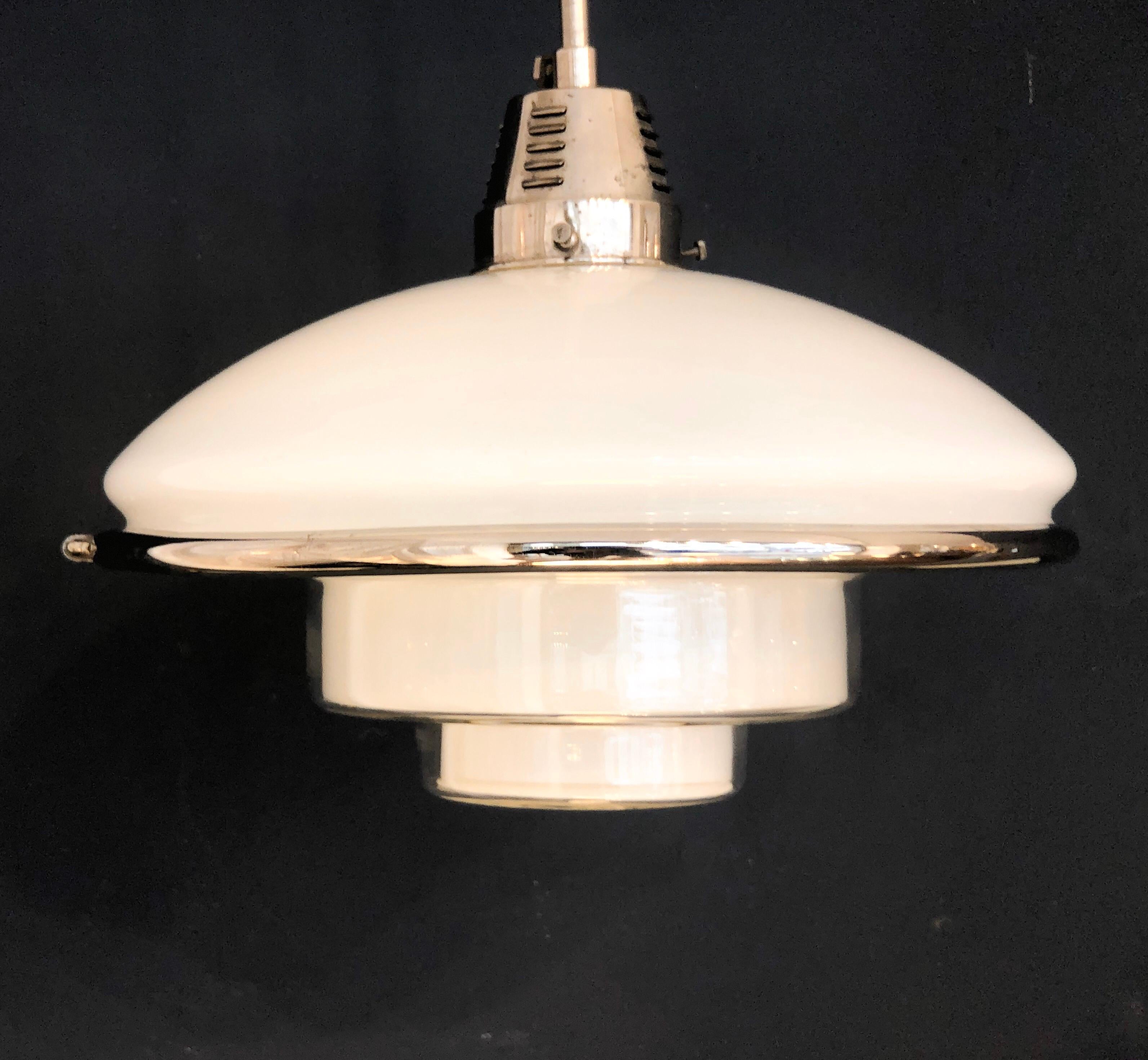 German Bauhaus Design Sistrah Pendant Lamp by Otto Müller, 1931 For Sale 2