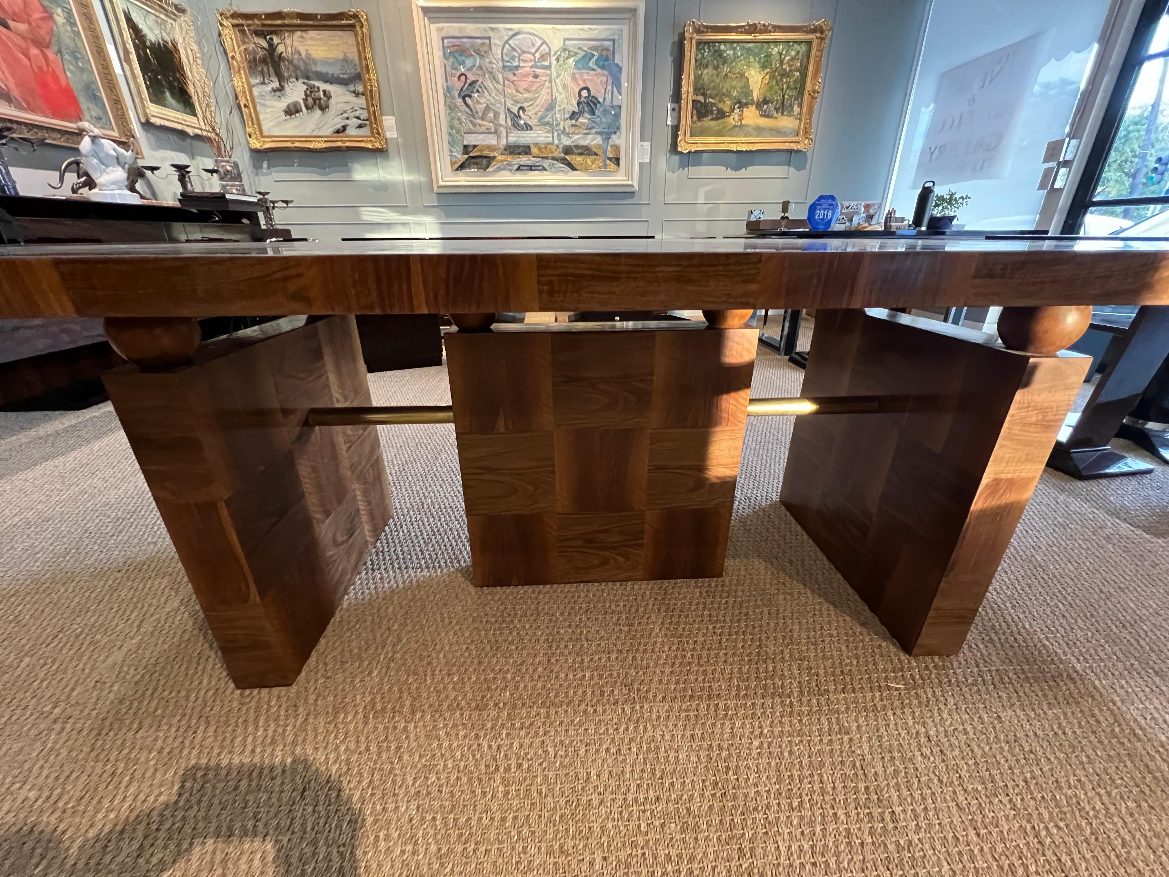 German BauHaus Dinning Table, c. 1950s, in Walnut For Sale 1