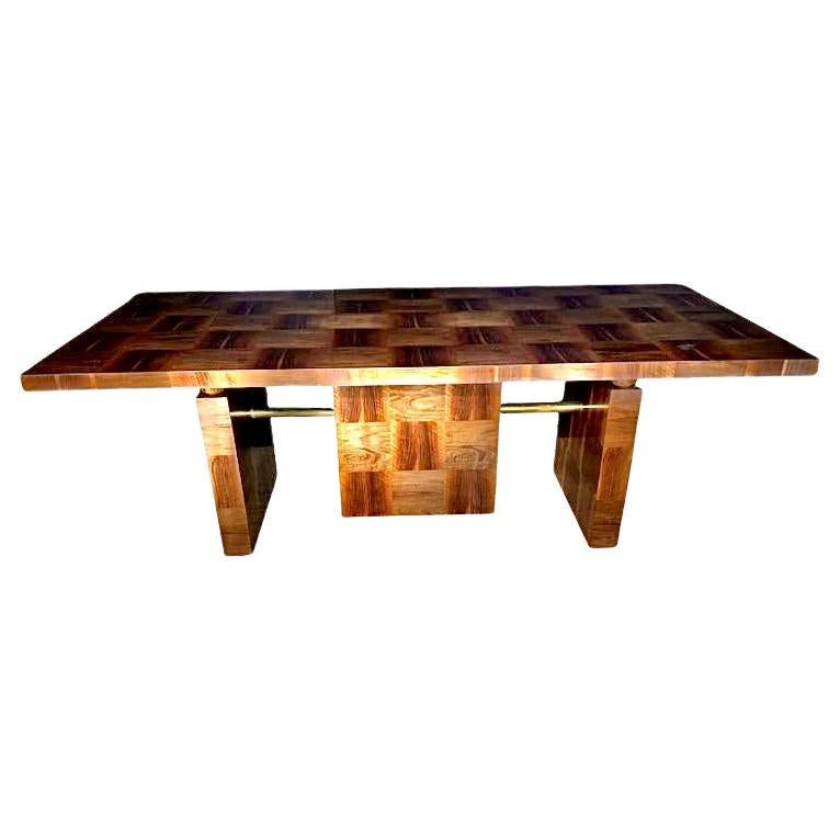 German BauHaus Dinning Table, c. 1950s, in Walnut For Sale