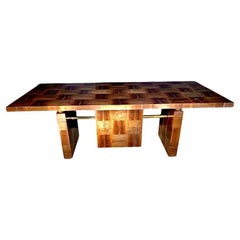 Mesa de comedor alemana BauHaus, c. 1950, en nogal
