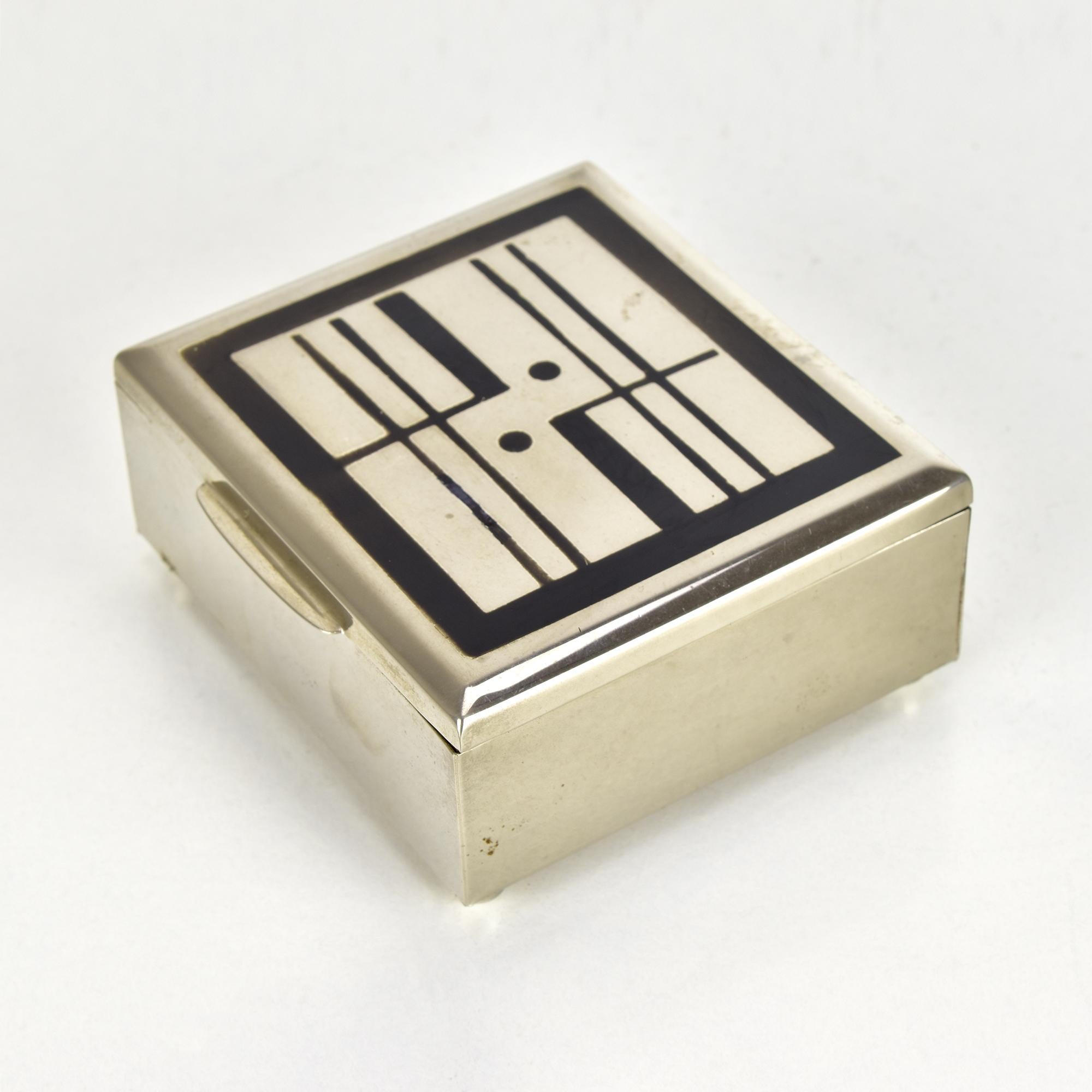 Hand-Crafted German Bauhaus Jewelry Box with Constructivist Design by Marianne Brandt