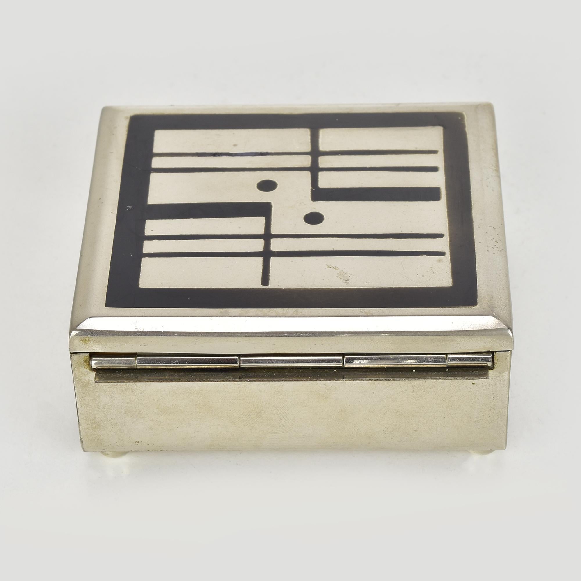 German Bauhaus Jewelry Box with Constructivist Design by Marianne Brandt In Good Condition In Bad Säckingen, DE