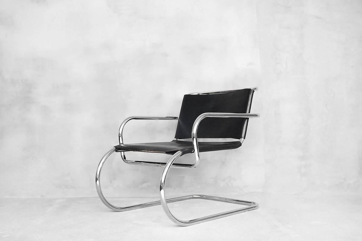 German Bauhaus Leather Chair by Franco Albini for Tecta, 1933 In Good Condition For Sale In Warsaw, PL