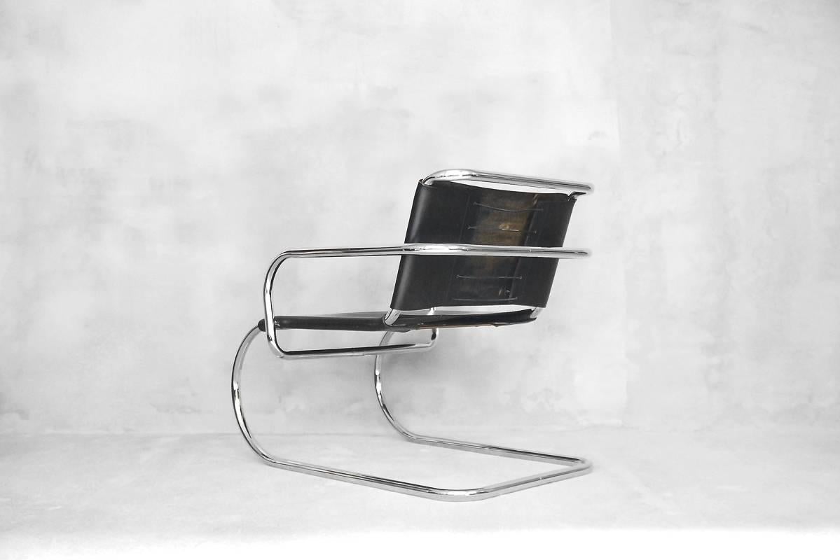 German Bauhaus Leather Chair by Franco Albini for Tecta, 1933 For Sale 2