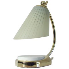 German Bauhaus Marianne Brandt Brass and Opal Touch Light Table Desk Lamp, 1960s