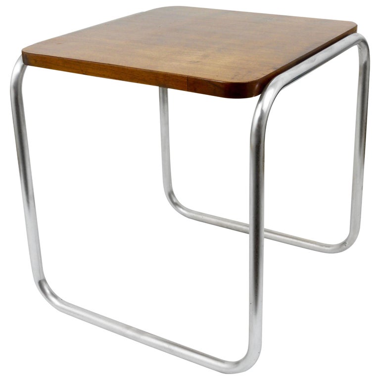 German Bauhaus Tubular Steel Side Table or Stool, 1930s at 1stDibs