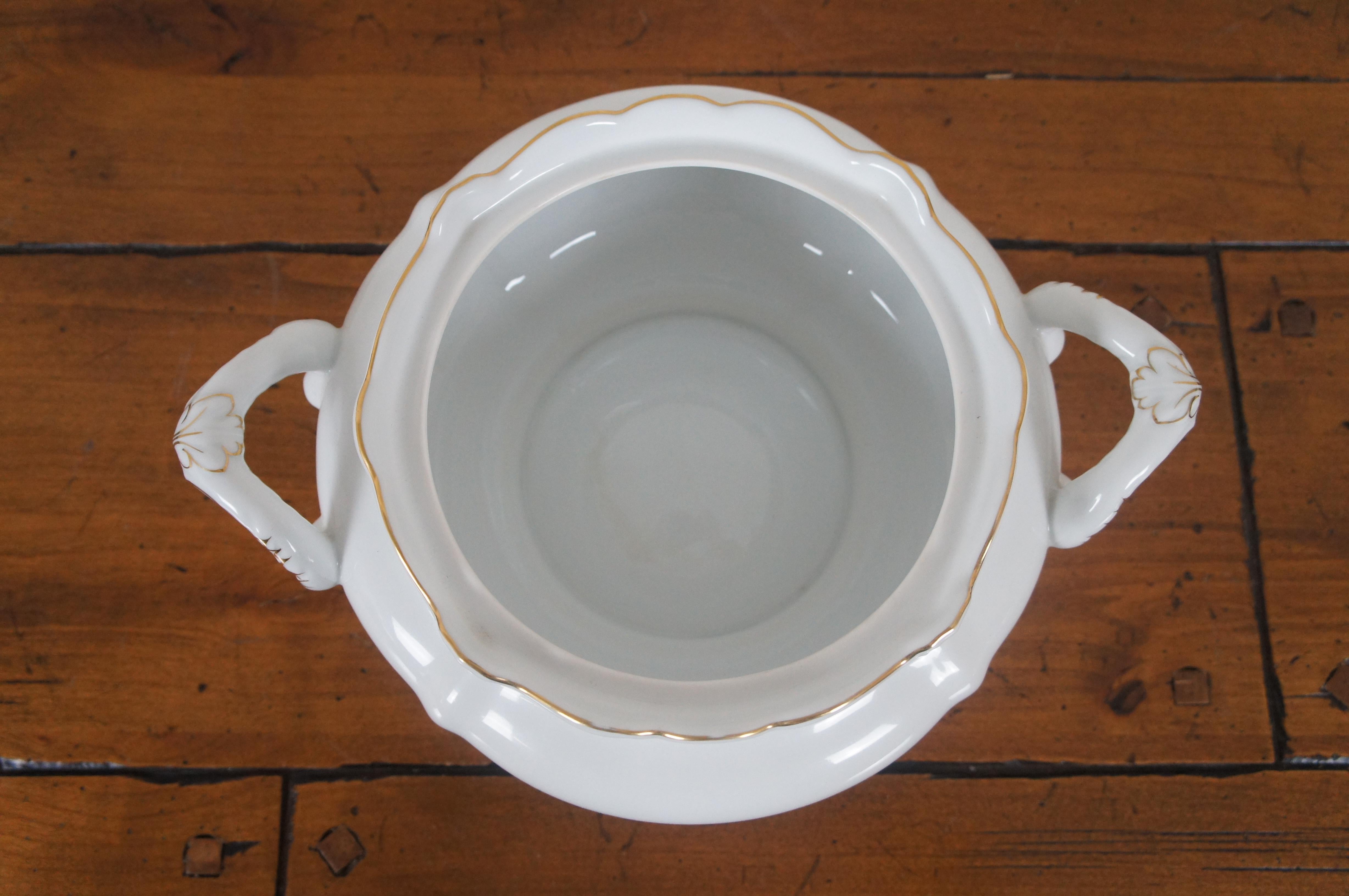 German Bavarian Johann Haviland Porcelain Lidded Soup Tureen & Underplate For Sale 2