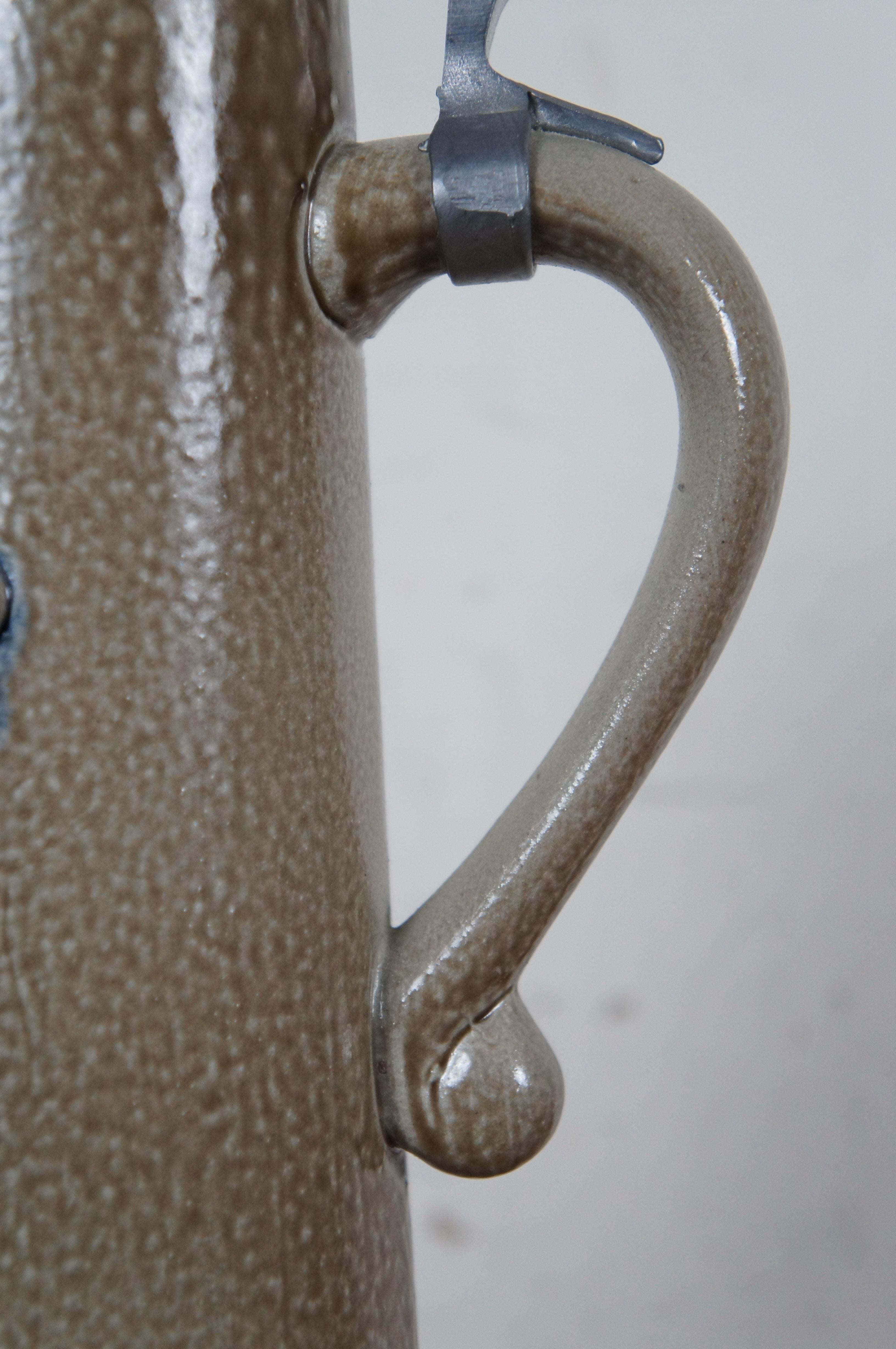 Boccale di birra in gres bavarese originale King Bayern Maypole Stein Tankard 3
