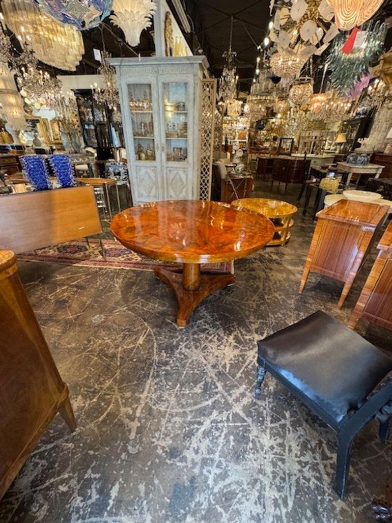 Handsome 19th century German Beidermier black walnut center table. Circa 1840. Adds warmth and charm to any room! 49w x 29h