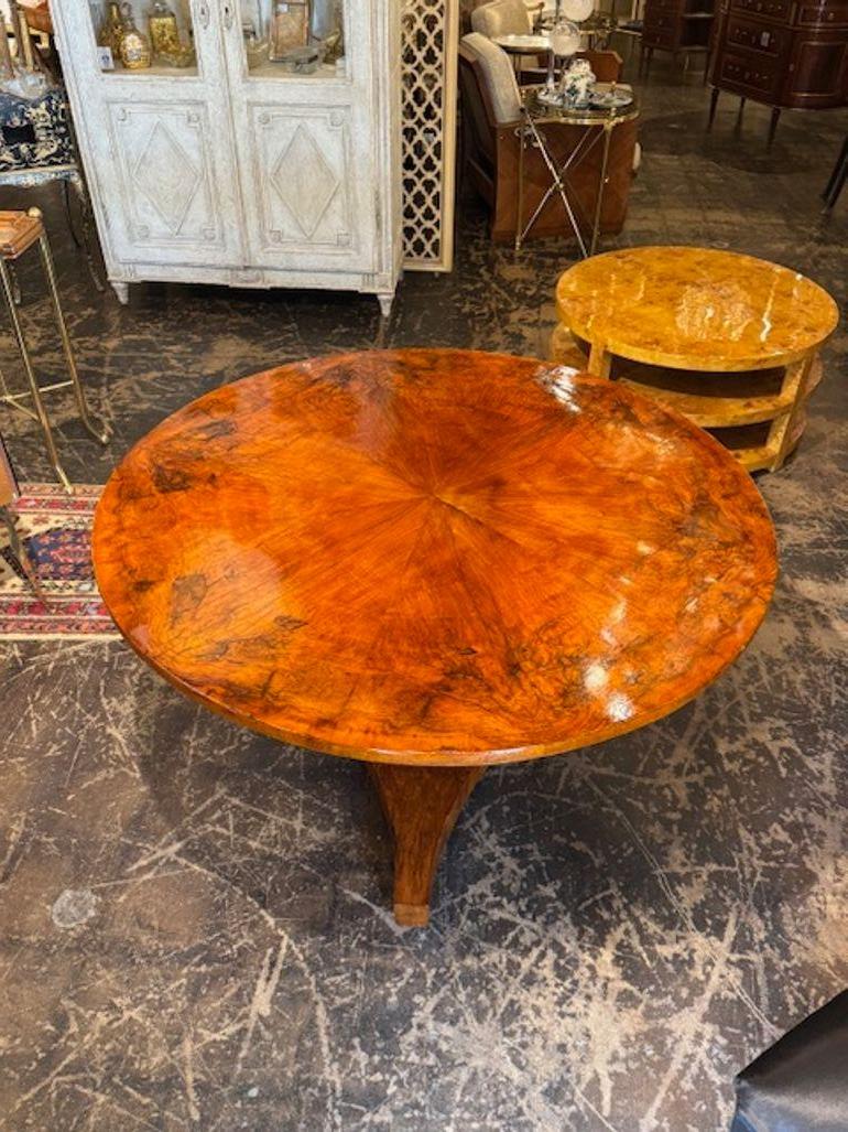 German Beidermier Black Walnut Center Table In Good Condition For Sale In Dallas, TX
