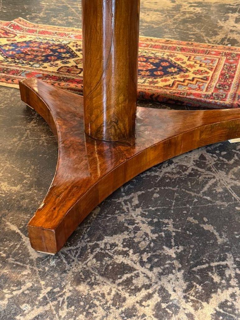 19th Century German Beidermier Black Walnut Center Table For Sale