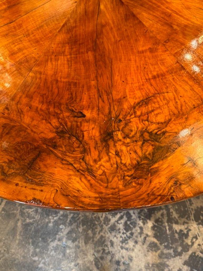 German Beidermier Black Walnut Center Table For Sale 1