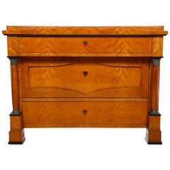 German Biedermeier Birch Chest of Drawers, circa 1840