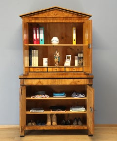 German Biedermeier Chest of Drawers with Top and Columns from 1820