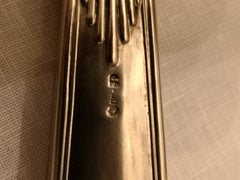 Set di posate da insalata Biedermeier tedesco, argento