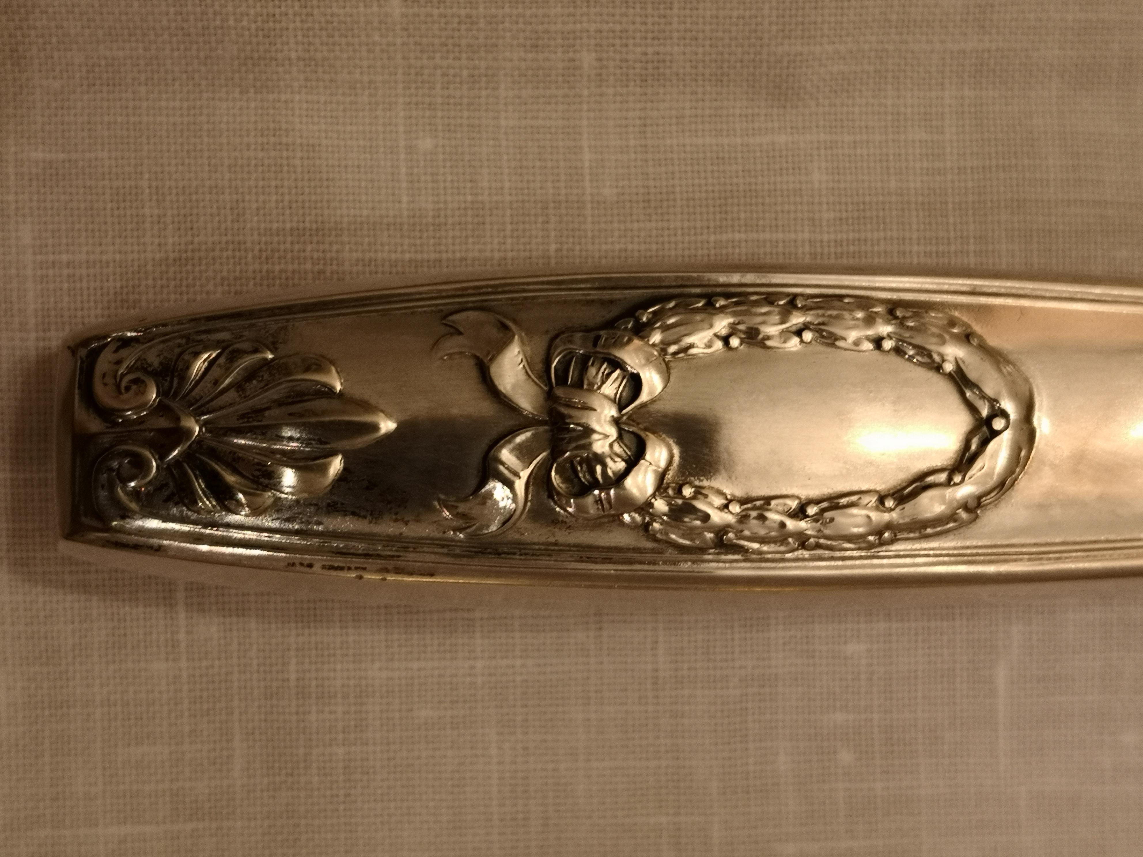 German Biedermeier Salad Cutlery Set Silver In Excellent Condition For Sale In Kitzbuhel, AT